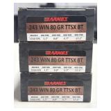 60 RDS BARNES VOR-TX 243 WIN AMMO 80 GRAIN