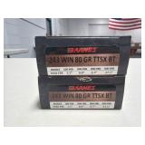 40 RDS BARNES VOR-TX 243 WIN AMMO 80 GRAIN