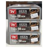 60 RDS WINCHESTER DEER SEASON 7mm - 08 REM AMMO