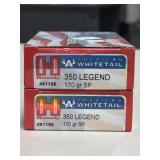 40 RDS HORNADY 350 LEGEND AMMO 170 GRAIN SP