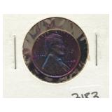 1957-D TONED LINCOLN WHEAT CENT