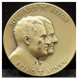 NIXON & AGNEW 1968 RNC SILVER MEDALLION -