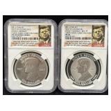 2017 JFK (2) COIN SET - 100TH ANNIVERSARY EARLY
