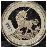 2019 CHINA UNICORN 1 OZ SILVER ROUND