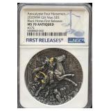 APOCALYPSE FOUR HORSEMEN "BLACK HORSE" 2 OZ .999