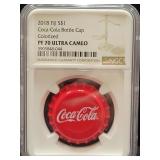 2018 FIJI SILVER COCA-COLA BOTTLE CAP - COLORIZED