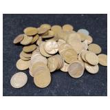 (99) LINCOLN CENTS & (2) INDIAN HEAD PENNIES -