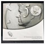 50TH ANNIVERSARY UNC KENNEDY HALF DOLLAR SET -