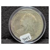 1900 BRITISH CROWN COIN - 92.5% SILVER -