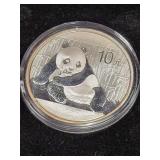 2015 CHINA PANDA 10 YUAN COIN -30 GRAM SILVER COIN