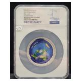 2019 PALAU SILVER "GREAT CONSPIRACIES -FLAT EARTH"