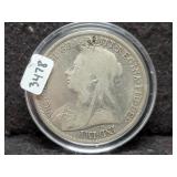1895 BRITISH CROWN COIN - 92.5% SILVER -