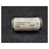 $25 BANK ROLL OF RONALD REAGAN PRESIDENTIAL $1