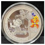BEIJING 2008 OLYMPIC 10 YUAN COIN - 1 OZ PROOF