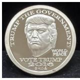 2016 1 OZ FINE SILVER TRUMP DOLLAR