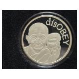 SILVER SHIELD 2017 GANDHI 1 OZ SILVER PROOF MEDAL