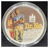 "DOCTOR NO" FROM JAMES BOND 1 OZ .999 FINE SILVER