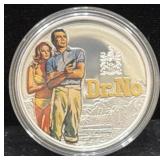 "DOCTOR NO" FROM JAMES BOND 1 OZ .999 FINE SILVER