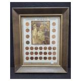 LINCOLN MEMORIAL COINS FRAMED PENNY COLLECTION