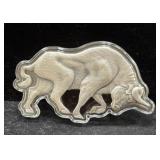 2021 BULL & BEAR 1 OZ SILVER BULL COLLECTIBLE
