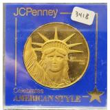 1986 JC PENNEY CENTENNIAL LIBERTY TRADE BRONZE