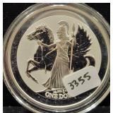 2017 PEGASUS & ATHENA 1 OZ SILVER ROUND