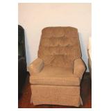 UPHOLSTERED GLIDER ROCKER
