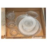 MISS AMERICA CLEAR DEPRESSION GLASS PCS