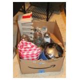 ROLLING PIN, JARS, TABLE CLOTH ETC