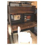 HANDICAP CHAIR AND DESK W/HUTCH