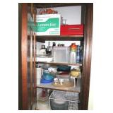 PLASTIC CONTAINERS, CLEAR GLASS PLATES ETC