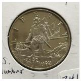 1992 PROOF COLUMBUS COMM. HALF