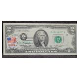 SERIES 1976 BICENTENNIAL GREEN SEAL $2