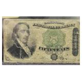 4TH ISSUE U.S. FRACTIONAL 50 CENT (1869-1875)