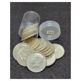 (20) 1964 (90%) KENNEDY SILVER HALF DOLLARS