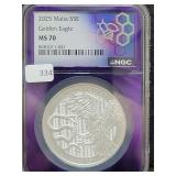 2025 MALTA SILVER GOLDEN EAGLE NGC: MS70
