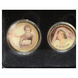 PRINCESS DIANA 2-COIN SET - COLORIZED - 50TH BDAY
