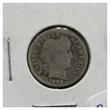 1902-O BARBER DIME