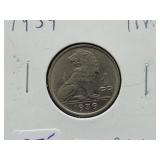 1939 BELGIUM 1 FRANC