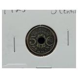 1925 FRENCH 5 CENTIMES