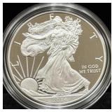2014-W PF SILVER EAGLE W/ BOX & COA