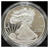 2014-W PF SILVER EAGLE W/ BOX & COA
