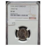 1994-P JEFFERSON NICKEL NGC: SP69