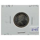 1967 CANADA SILVER 10 CENTS