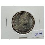 1967 CANADA SILVER 25 CENTS