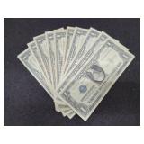 LOT OF (10) 1957 SILVER CERTIFICATES