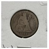 1883 SEATED LIBERTY DIME