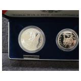 WWII 50TH ANNIV. 2-COIN PROOF SET - PROOF SILVER