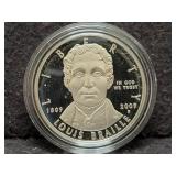 2009 LOUIS BRAILLE PF SILVER DOLLAR W/ BOX & COA