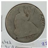 1858-O SEATED LIBERTY HALF DOLLAR
